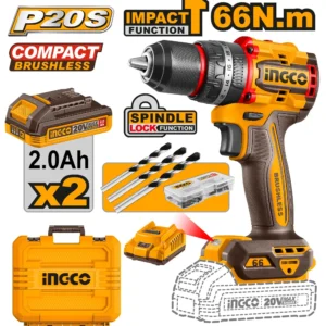 Perceuse à percussion sans fil compacte sans balais 66Nm