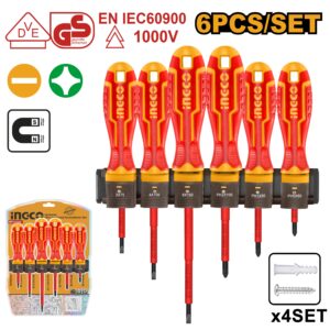 Ensemble de 6 tournevis isolés