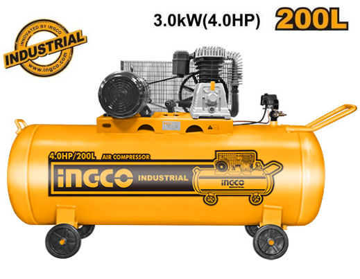 COMPRESSEUR A AIR 200L 3.0kW AC402001 INGCO