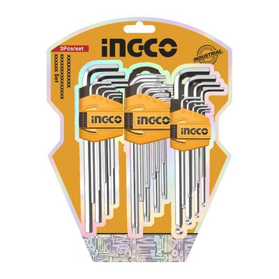 Jeu de 27 clés Allen et Torx BuildMate Ingco HHKSET027 – Image 2