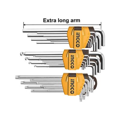 Jeu de 27 clés Allen et Torx BuildMate Ingco HHKSET027 – Image 4