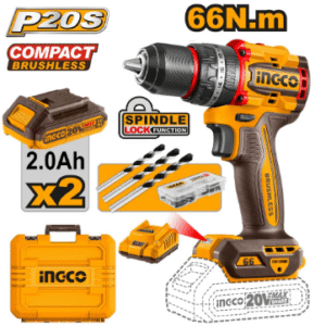 Perceuse visseuse 20v sans balais 66NM INGCO