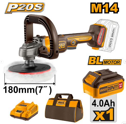 Polisseuse sans fil 20 V avec moteur sans balais INGCO APLI20181