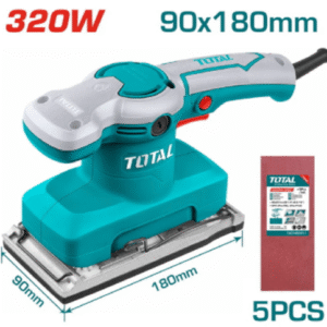 Ponceuse Vibrante 320 Watts Avec 5 Feuilles Abrasives TF1301836