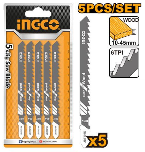 Lames de scie sauteuse 5 pièces JSBT101D
