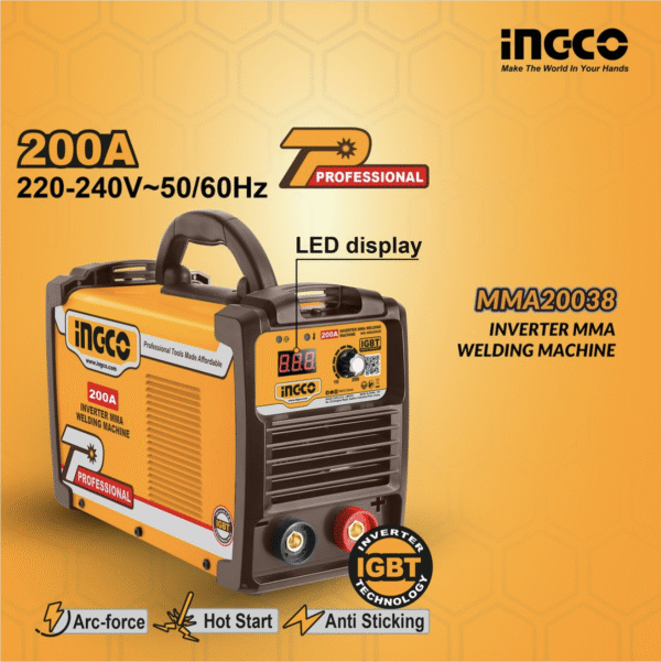 POSTE A SOUDER MMA INVERTER 200A - INGCO – Image 2