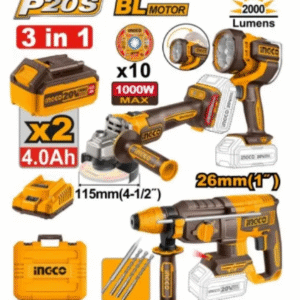 Ensemble combiné 3 pièces industriel INGCO 20V COSLI250183