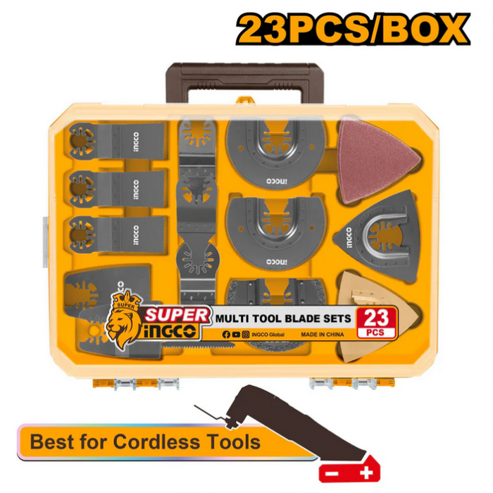 Jeu de 23 lames pour outils multifonctions - Accessoires pour outils oscillant - INGCO