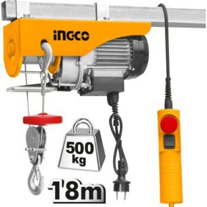 Palan électrique Ingco EH5001-900 W capacité de levage 250 kg/500 kg