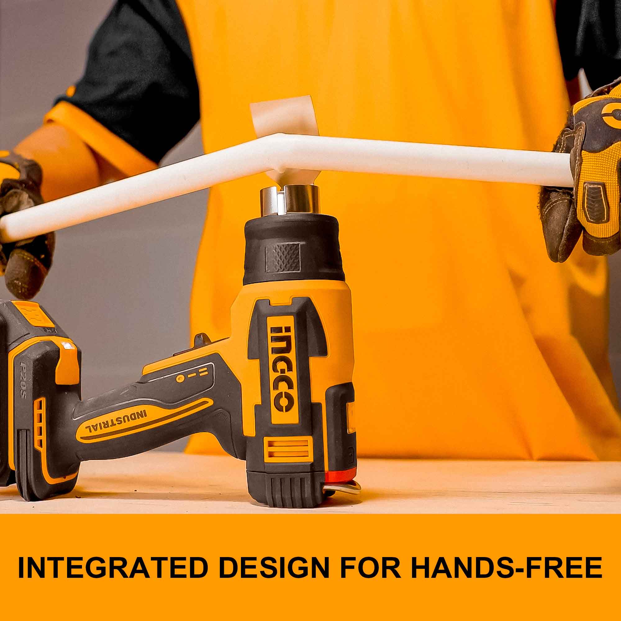 Pistolet thermique sans fil INGCO 20 V 30-300 °C/30-550 °C Température réglable avec écran LCD pour un contrôle précis HGLI20035 – Image 6