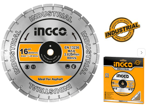 Disque diamanté à sec segmenté pour béton INGCO 16 x 25,4 mm– DMD044052