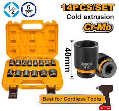 Coffret de douilles à chocs INGCO 14 pièces HKISSD12141 – Image 2