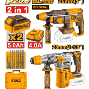 KIT COMBO 2 MARTEAUX PERFORATEUR SANS FIL 20V INGCO COSLI250462