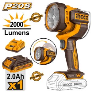 Lampe LED De Travail INGCO 20 V Li-Ion 22,5 W 2 000 Lumens Chargeur 1 X 2,0 Ah CWLI20881