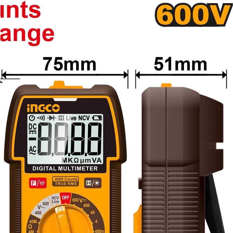 MULTIMÈTRE NUMÉRIQUE INGCO DM36002 – Image 2