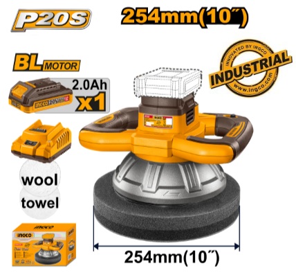 POLISSEUSE SANS FIL INGCO 20 V 10 PO COPLI2025481