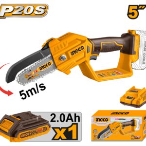 Scie à Chaîne électrique au Lithium Une Seul Batterie - 5 Pouce - 20V - ingco