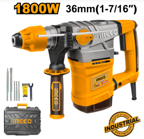 MARTEAU PERFORÉ INGCO RH18008 1800W 850RPM 7 JOULE