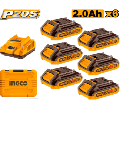 Kit batterie et chargeur lithium-ion INGCO FBCLI20611