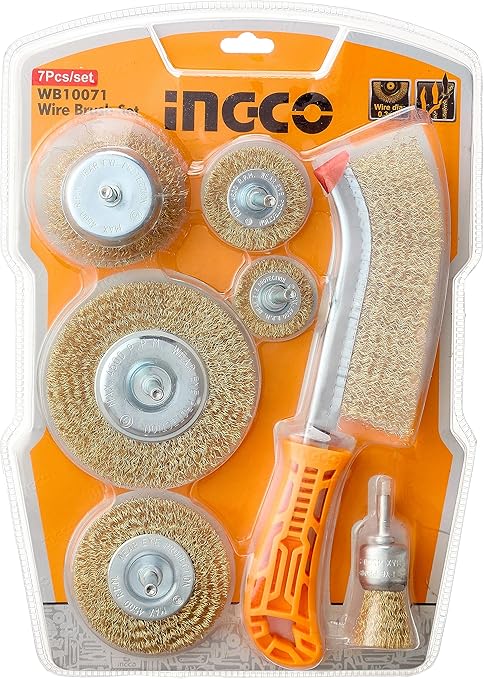 Ensemble de 7 brosses métalliques INGCO génériques WB10071