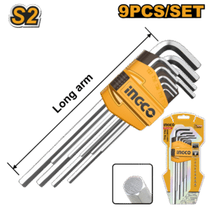 Jeu de vis hexagonales longues INGCO HHK11091 INDUSTRIELLES 1,5-10mm