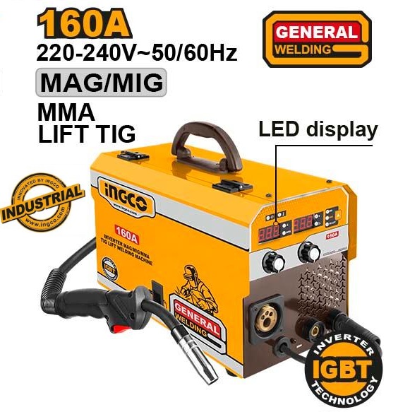 Machine à souder à onduleur 3 EN 1 MAG/MIG/MMA/TIG Lift ING-MGT1601