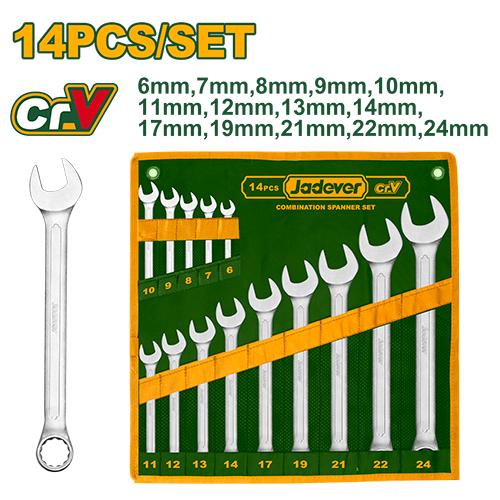 Jeu de 14 clés mixtes JADEVER JDSP1M24