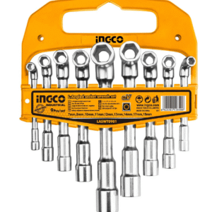 Jeu de clés à douille coudées en L INGCO LASWT0901