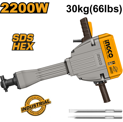 Marteau de démolition INGCO 30 kg PDB22001, 2200 W