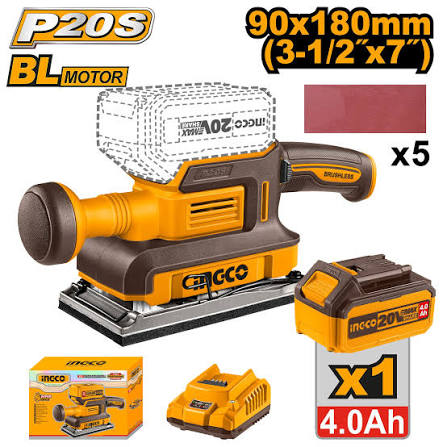 ponceuse de finition 20v ingco CFSLI20311