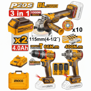 Kit combiné sans fil 3 pièces INGCO COSLI241291