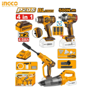 KIT COMBO SANS FIL 4 PIÈCES INGCO COSLI250208