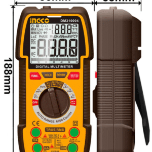 Multimètre numérique Ingco 1000 V RMS vraie –INGCO DM310004