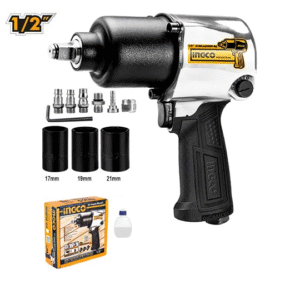Clé À Chocs Pneumatique Ingco 1/2 Pouce, 610 Nm, 7000 Tr/Min, AIW12562