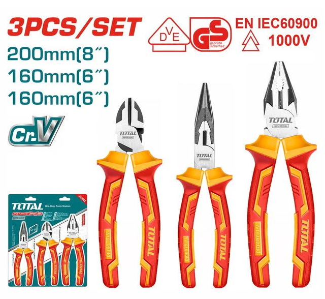 Pinces Isolées Total 1000 V Outil Pro Électrique THT2K0302