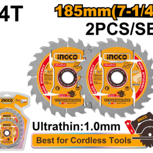 Jeu de 2 lames de scie INGCO ultra-minces en acier TCT TSB1853