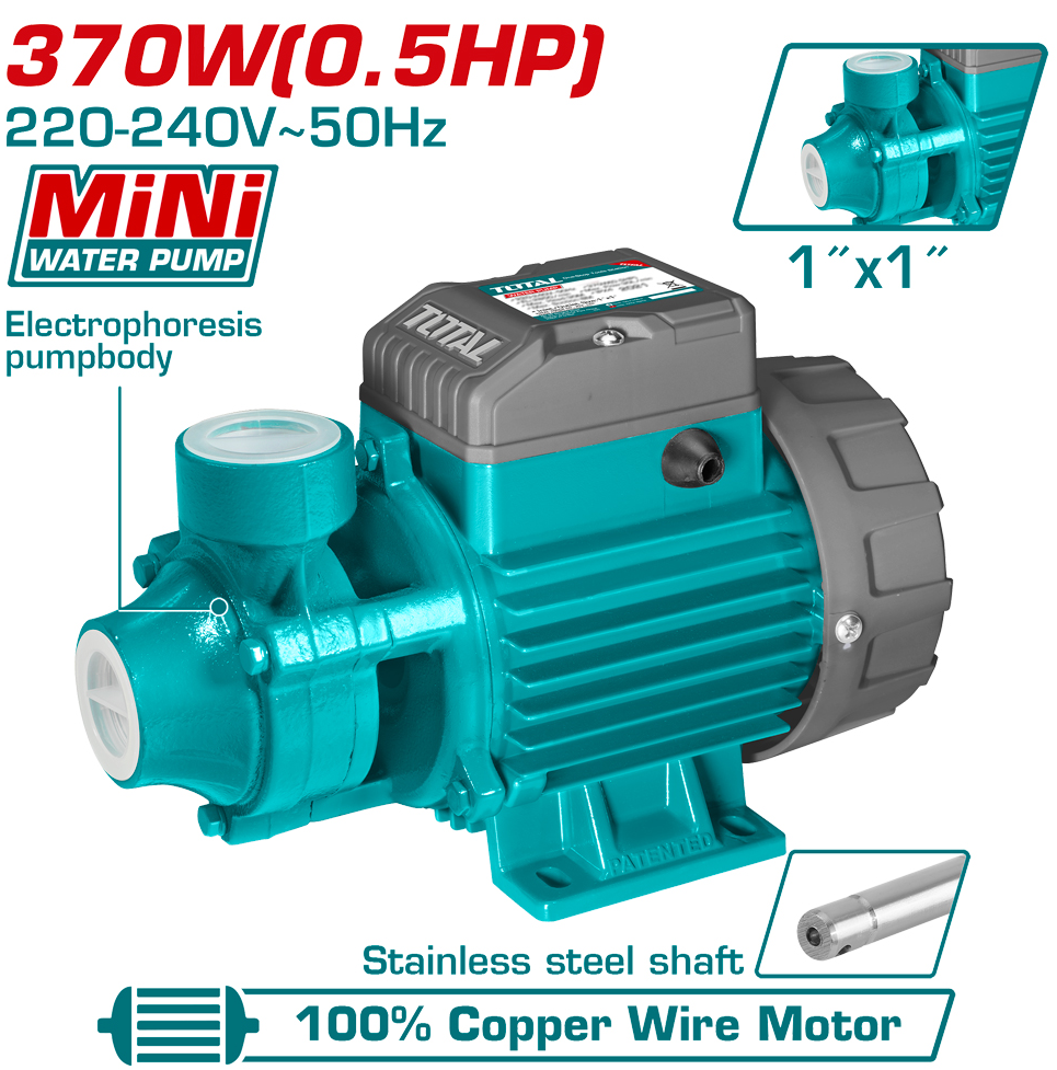 ELECTRO-POMPE à EAU 0,5CV 370W TOTAL TWP137026