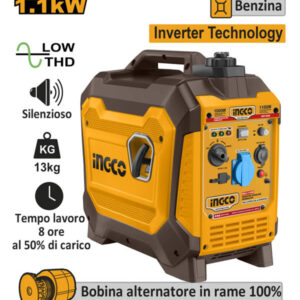 Générateur onduleur  inverter essence Ingco GEI15006 1,1 kW