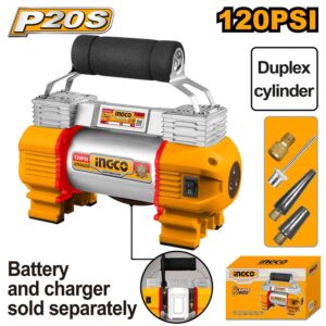 Compresseur d’air sans fil INGCO pour voiture 20 V – 120 PSI CACLI2026