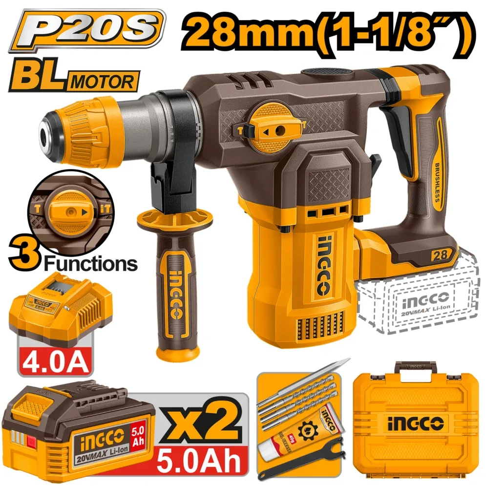 Marteau perforateur sans fil INDUSTRIEL INGCO CRHLI202862