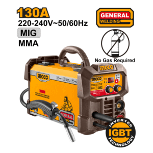 Poste à souder Inverter FCAW MIG/MMA 130A 220-240V INGCO ING-FC13018