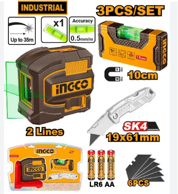 Coffret d'outils 3 pièces INGCO COSLL251002