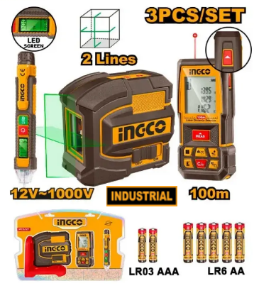 COFFRET D'OUTILS D'INSTRUMENTS INGCO (3 pièces) COS250908