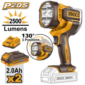 Lampe De Travail INGCO 20V Li-Ion 22,55W 2500 Lumens 2x2,0Ah CWLI20887