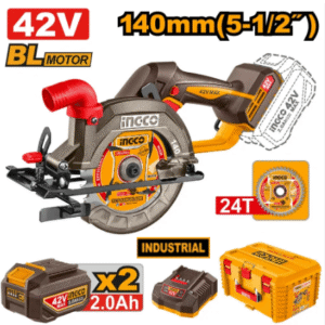 Scie circulaire sans fil avec 2 batteris 42v 140mm CSLI4214012 INGCO