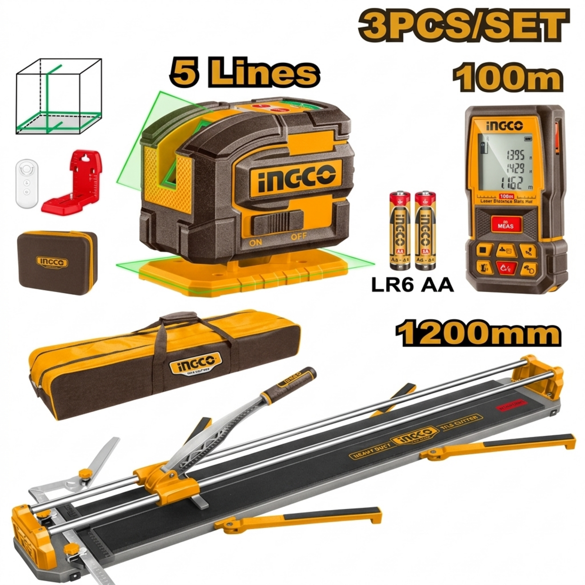 Ensemble complet d’outils 3 pièces INGCO COS251011
