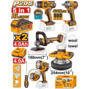 Kit Combiné 5 Pièces Sans Fil INGCO