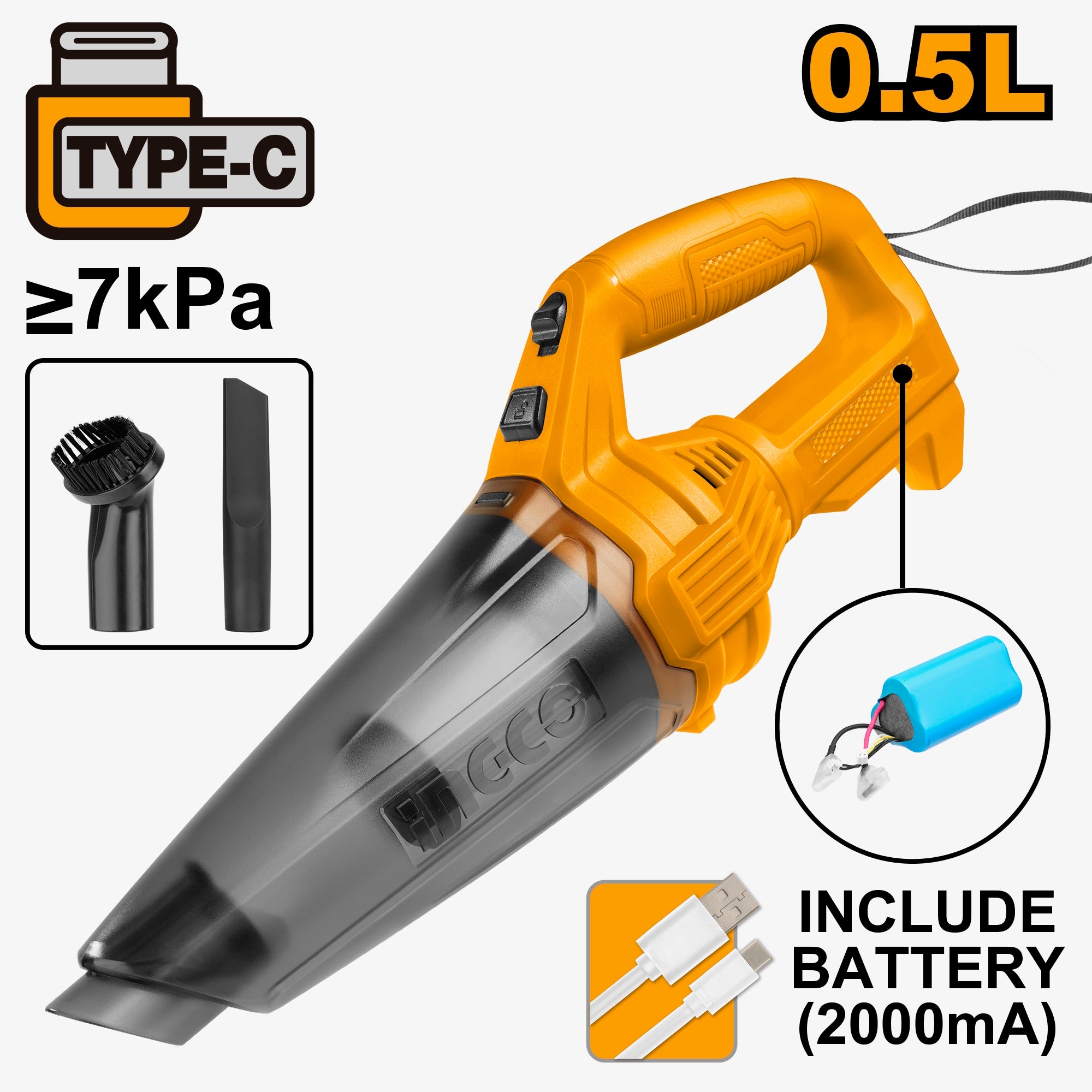 Aspirateur sans fil 12v INGCO CVLI2026