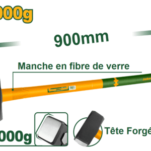 MARTEAU DE FORGE 3000 G EN ACIER AU CARBONE 45 + FIBRE DE VERRE - JDHM2330