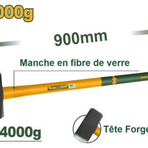 MARTEAU FORGÉ 4000G, MANCHE EN FIBRE - JDHM2340